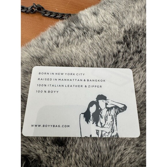 NWT BOYY Real Fur Bag With Sliding Adjustable Chain (A051) - Picture 8 of 8